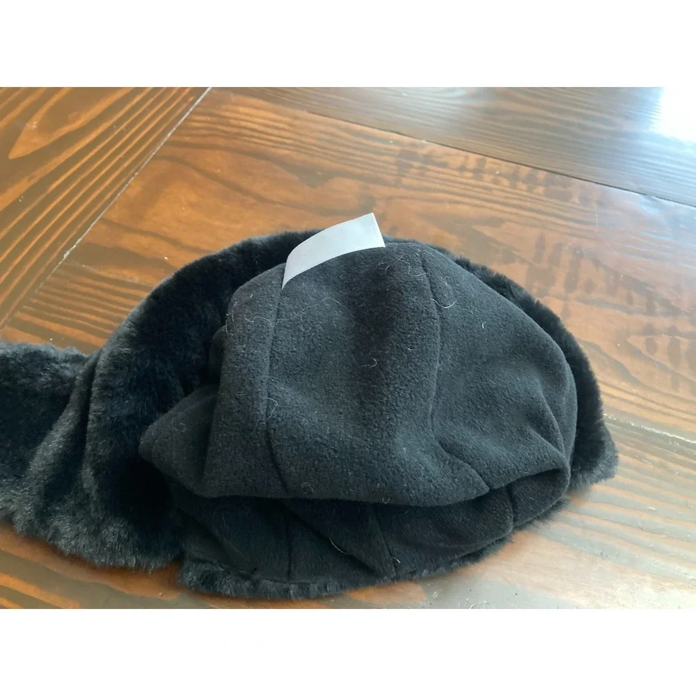 Justice Splatter Hat‎ with Ear Flaps Winter One Size Kids Colorful Black Trapper